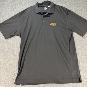 Oklahoma State Cowboys Shirt Polo Mens XL Black NCAA Football Cutter Buck OG&E